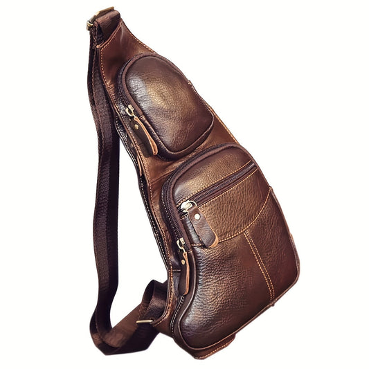 Vintage Klassische Leder Slingtasche – Kompakt und Langlebig