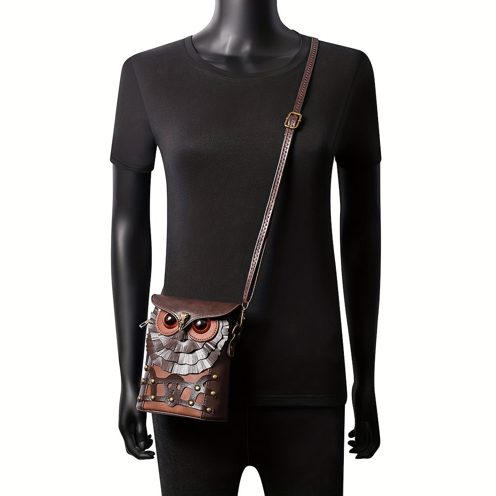 Steampunk Eule Mini Umhängetasche – Stylisch und Funktional