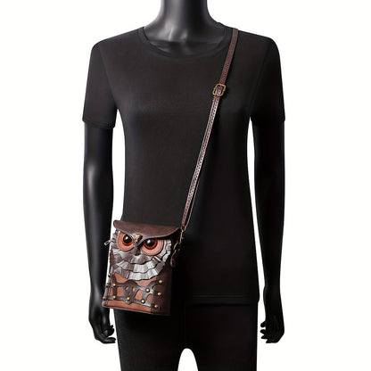 Steampunk Eule Mini Umhängetasche – Stylisch und Funktional