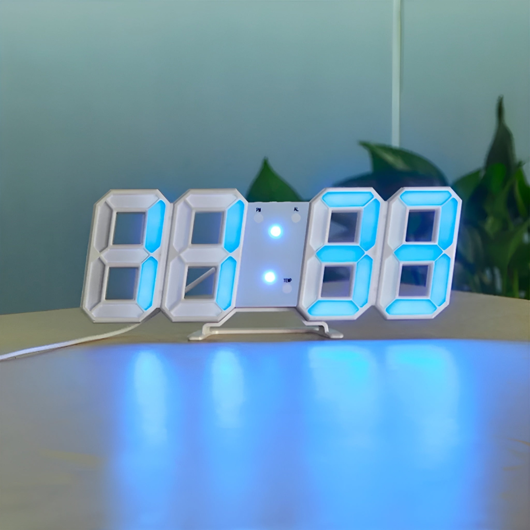 Futuristische LED-Wanduhr – Minimalistisches Design mit intelligenter Zeitanzeige