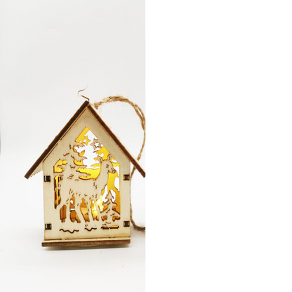Holz-Weihnachtsdekorations-Set – Magisch und Stimmungsvoll