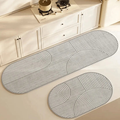 Ovale Küchenmatte – Absorbierend und Rutschfest für Trockene und Sichere Böden