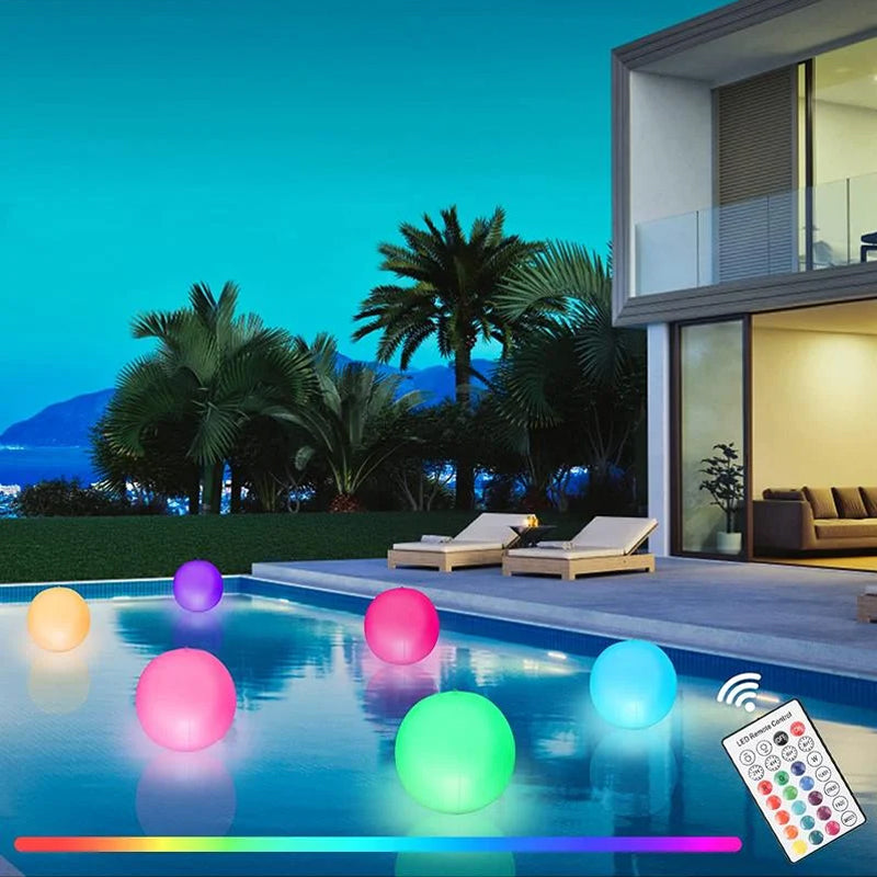 LED-Aufblasbare Leuchtbälle für Pool und Garten