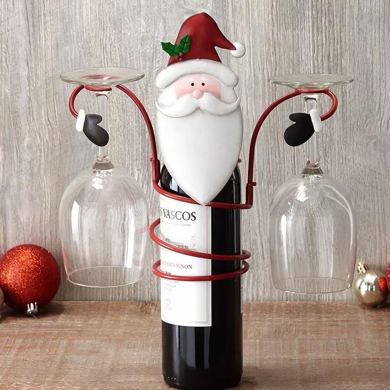 Festlicher Flaschenhalter mit Glashalterung - Weihnachtsstimmung für Ihr Zuhause