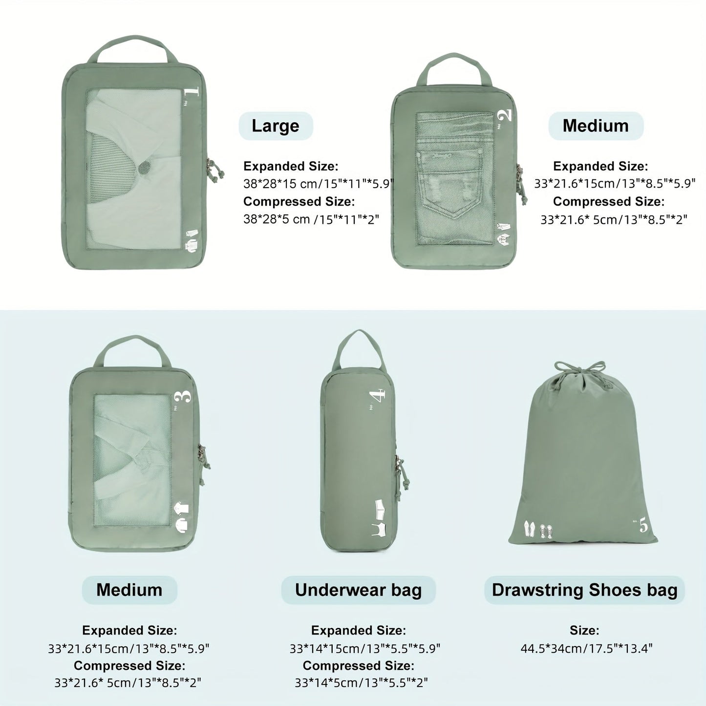 TravelSmart Kompressions-Reiseorganizer-Set – Effiziente Gepäcklösung
