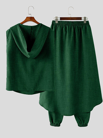 Coole Mid-Length Herren Set – Ärmellose Weste und Baggy Hose