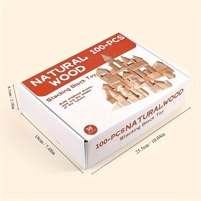 Natürliche Holzbauklötze Set – Für kreatives Spielen und Bildung