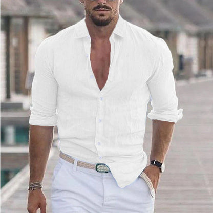 Breeze Luxe Leinen Hemd – Frisch und Komfortabel für Herren