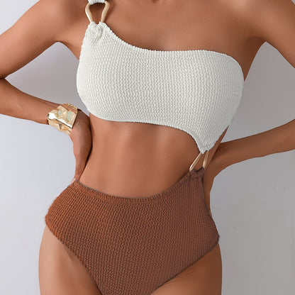 Elegantes Damen Ein-Schulter Badeanzug – Komfort und Design