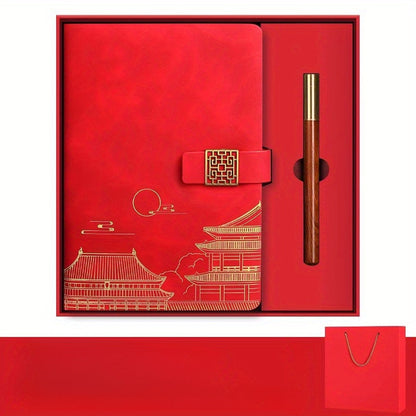 Exklusives Geschenkset Verbotene Stadt – Notizbuch, Thermosflasche und Stift in Luxusbox