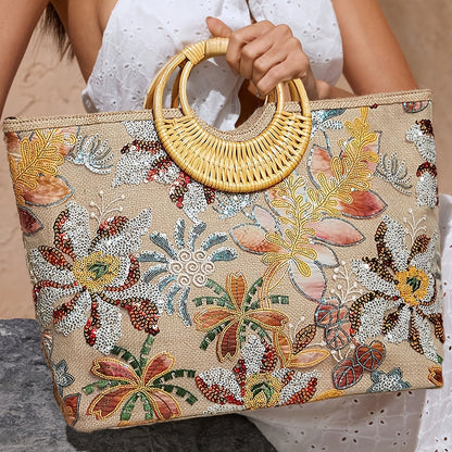 Florale Eleganz Tote – Stilvoll und Praktisch
