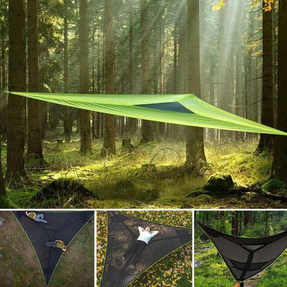 Outdoor Mehrpersonen-Hängematte mit 3-Punkt-System – Geräumig und Komfortabel