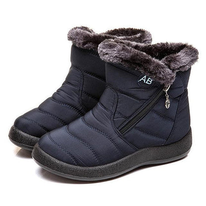 Warme Winterstiefel für Damen mit Reißverschluss