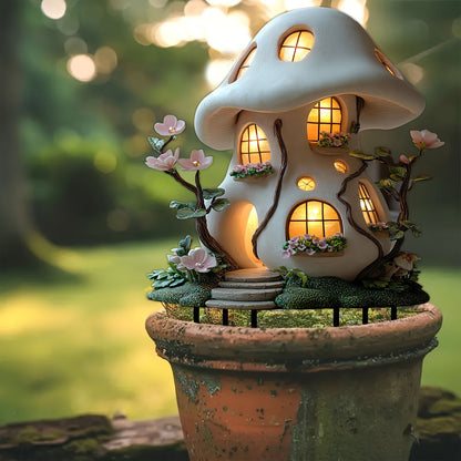 Verzaubertes Gartenhaus-Skulptur – Eine Magische Atmosphäre für deinen Garten
