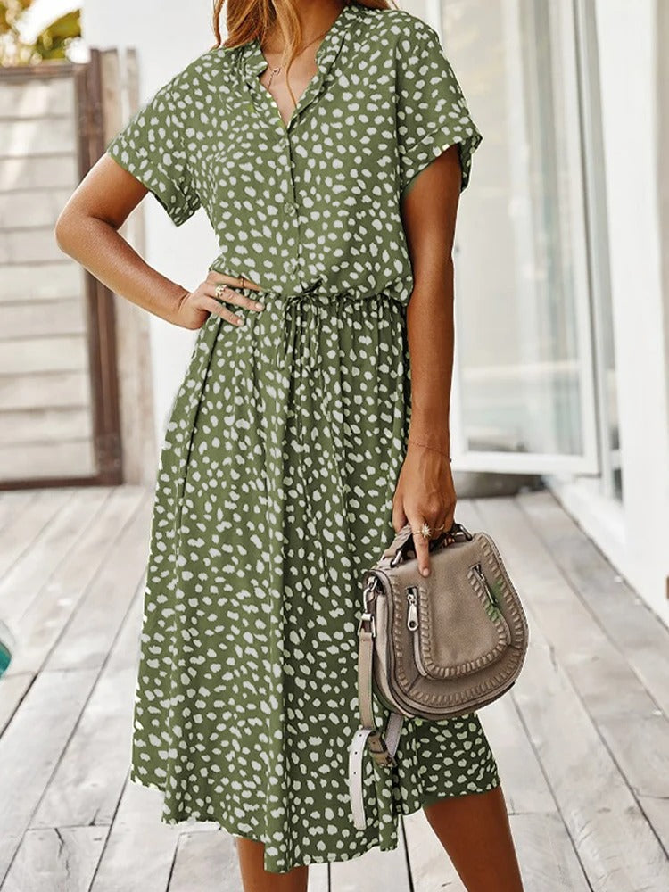 Daniella Midi Kleid – Elegant und Leicht für Sonnige Momente