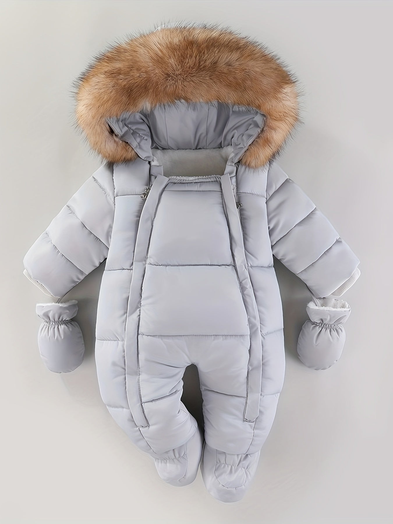 Frosty Baby Strampler – Luxus Winteroverall mit Kapuze für die kälteren Monate