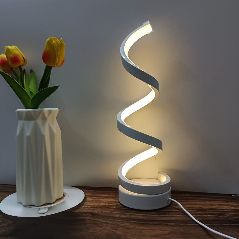 Spiral-LED-Schreibtischlampe – Moderne dimmbare Beleuchtung