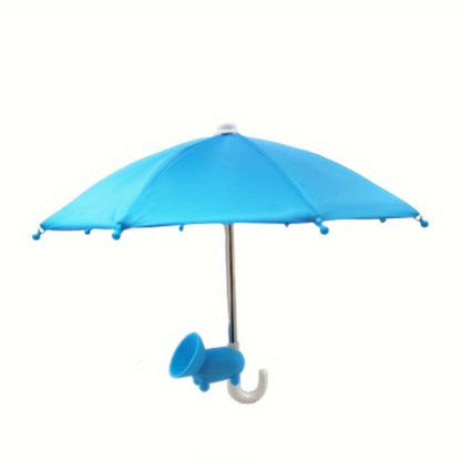 MiniSmart Regenschirm – Smartphone Sonnen- und Regenschutz mit Saugnapfhalter