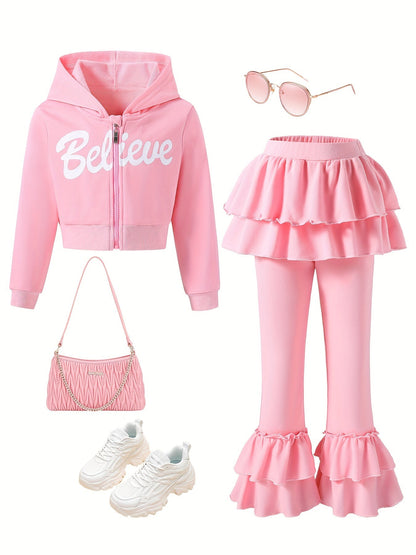 GlamFit Mädchen Sportoutfit für Kinder - Für Stilvolle und Bequeme Abenteuer