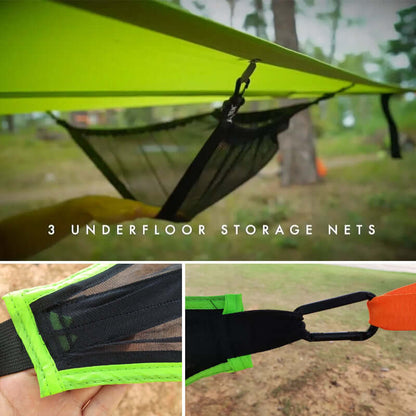 Outdoor Mehrpersonen-Hängematte mit 3-Punkt-System – Geräumig und Komfortabel
