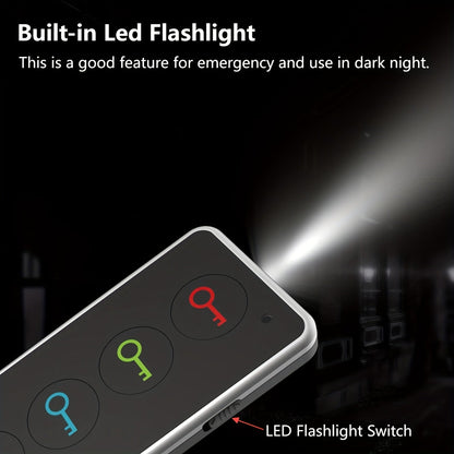Schlüsselfinder mit 4 Empfängern – LED-Taschenlampe & tragbares Design