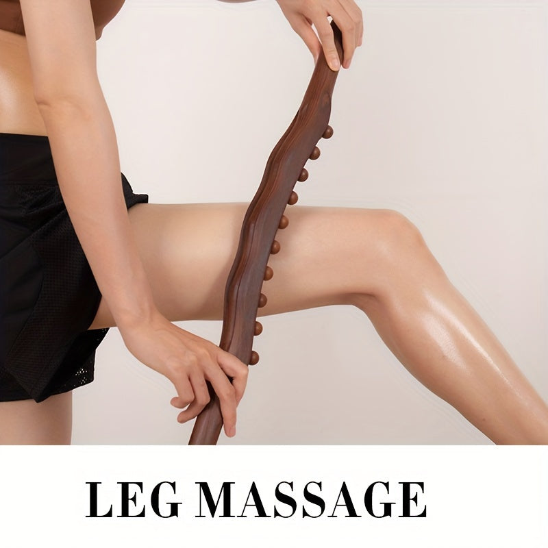 Holz-Massagestab mit 31 Perlen – Tiefe Muskelentspannung