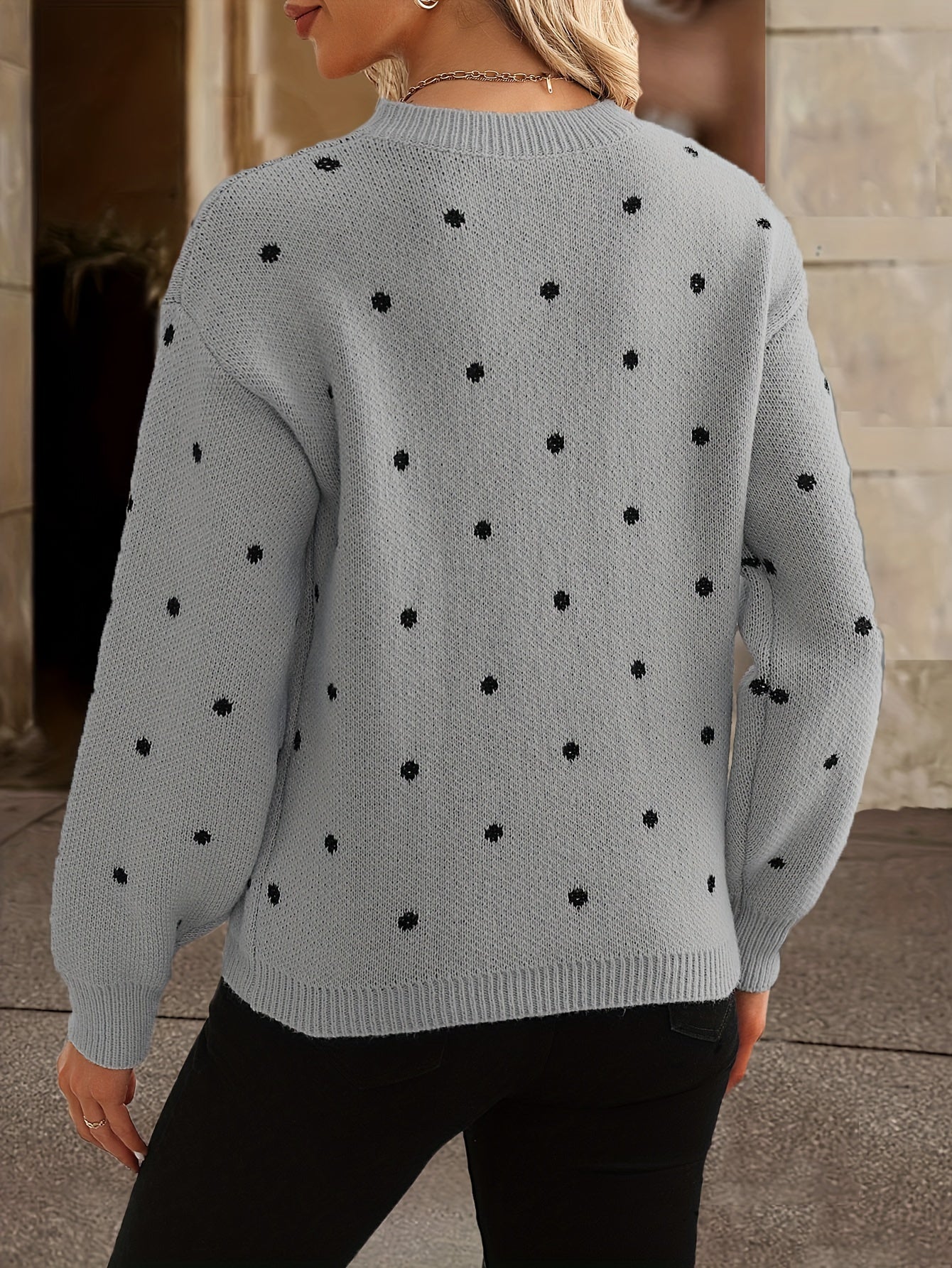Zara Polka-Dot Pullover – Lässig und Stylisch für Damen im Herbst und Winter