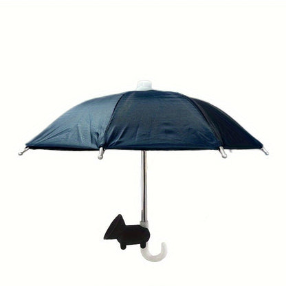 MiniSmart Regenschirm – Smartphone Sonnen- und Regenschutz mit Saugnapfhalter