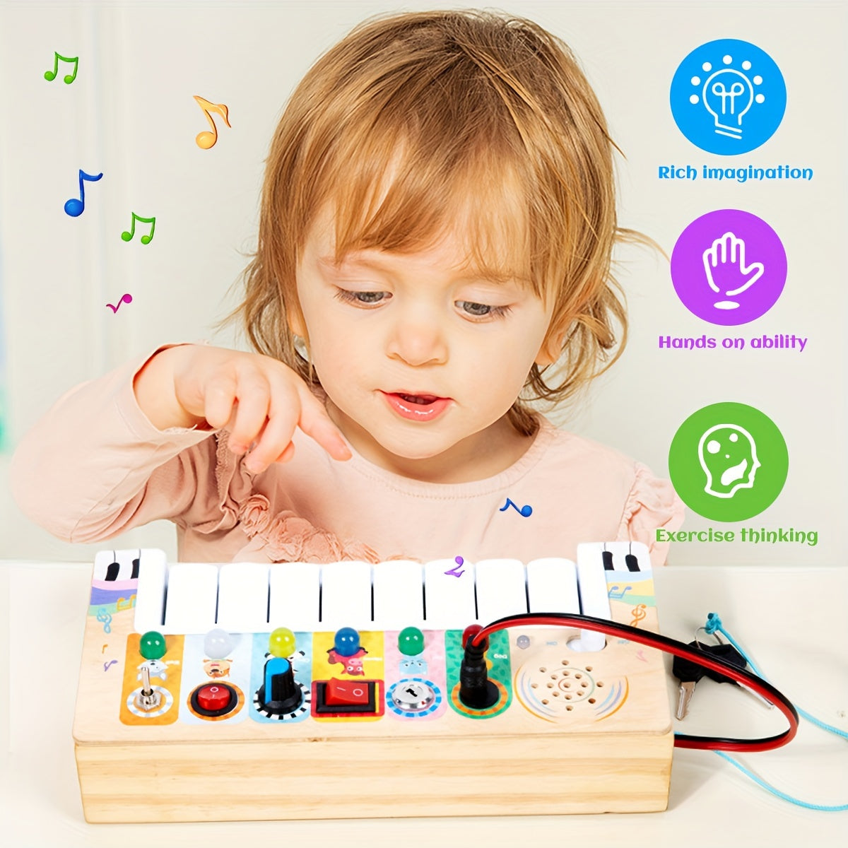 Pädagogisches Musik-Spielbrett für Kinder – Lernen und Spielen mit Klang und Licht