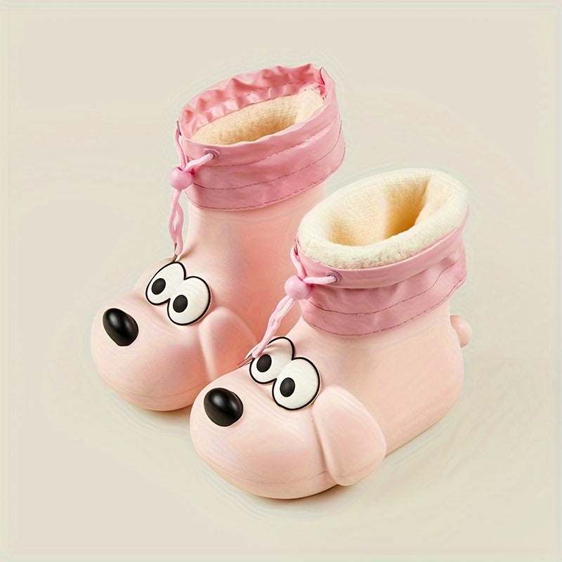 Plüsch Welpen Gummistiefel für Kinder – Warm und verspielt für regnerische Tage