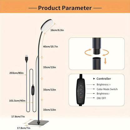 Flexible LED Stehlampe – Perfekt zum Lesen und Entspannen