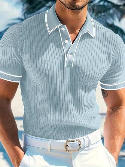 Herren Polo-Shirt mit kurzen Ärmeln – Bequem und stilvoll für den Sommer