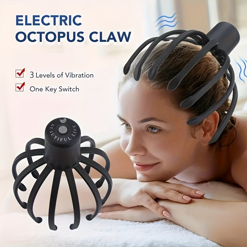 Elektrische Octopus Kopfhautmassager – USB Aufladbar und Kompakt