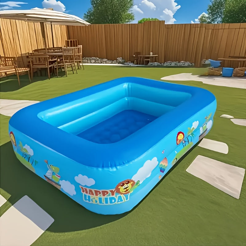 Ozean Splash Aufblasbares Kinderbecken – Dickes PVC für Spaß im Garten