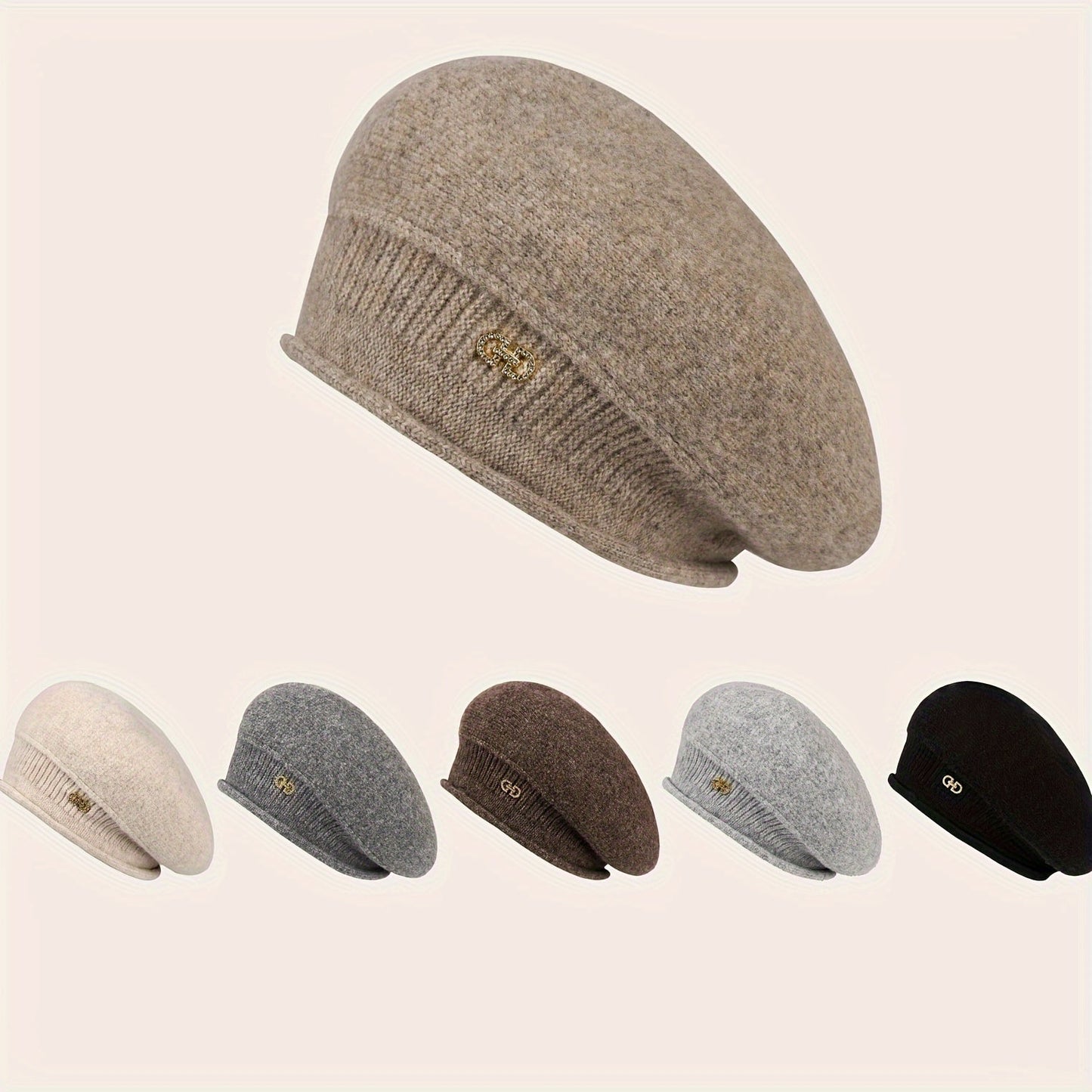 Chic gestricktes Beret für Damen – Eleganz und Wärme für den Winter