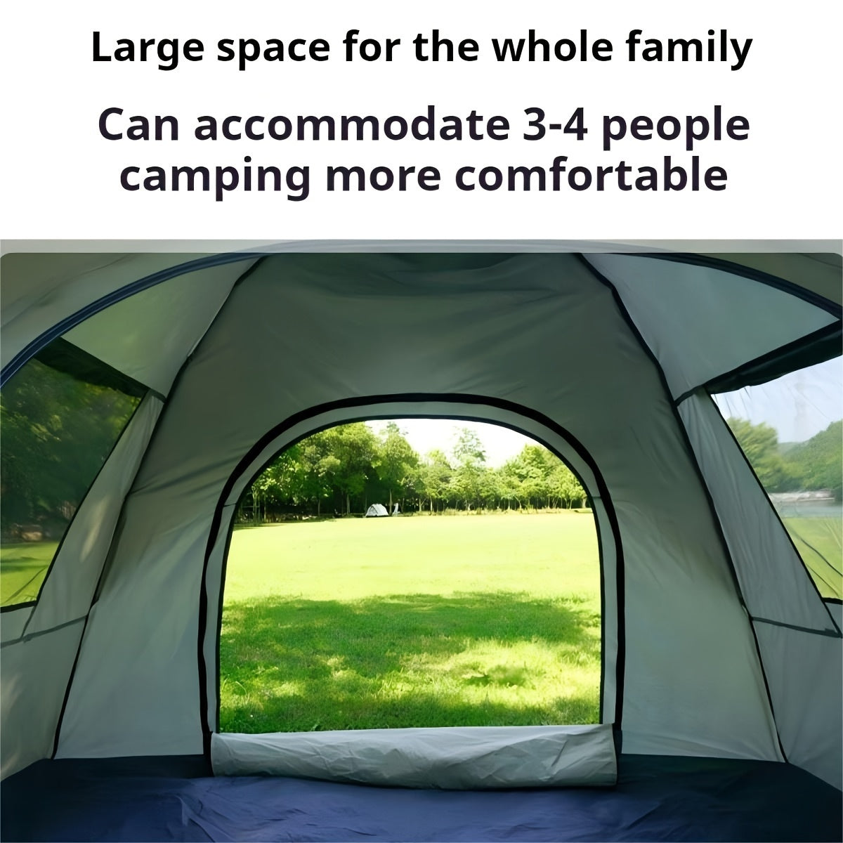 QuickCamp Zelt - Schnell aufzubauendes Zelt mit UV-Schutz für 4 Personen