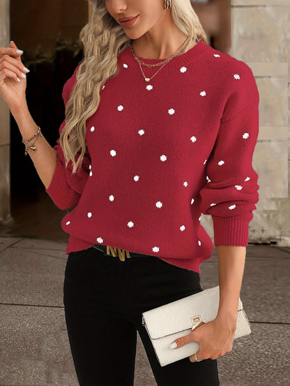 Zara Polka-Dot Pullover – Lässig und Stylisch für Damen im Herbst und Winter