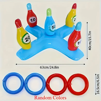 Aufblasbares Wasser-Bowling-Set – Lustiges Poolspiel für alle
