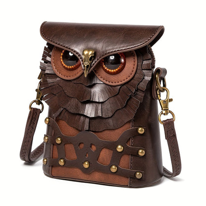 Steampunk Eule Mini Umhängetasche – Stylisch und Funktional