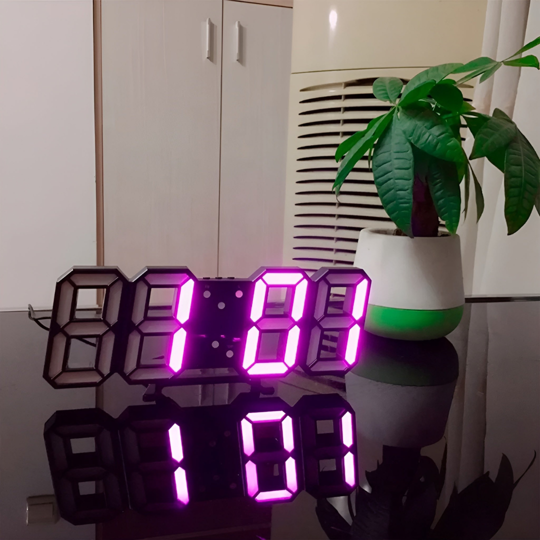 Futuristische LED-Wanduhr – Minimalistisches Design mit intelligenter Zeitanzeige