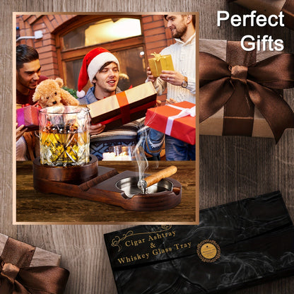 Luxus Cigarre & Whiskey Tray – Das Perfekte Geschenk für Vater oder Partner