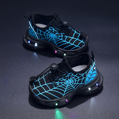 Spider-Web LED Sneakers - Strahlende Abenteuer für Kinder