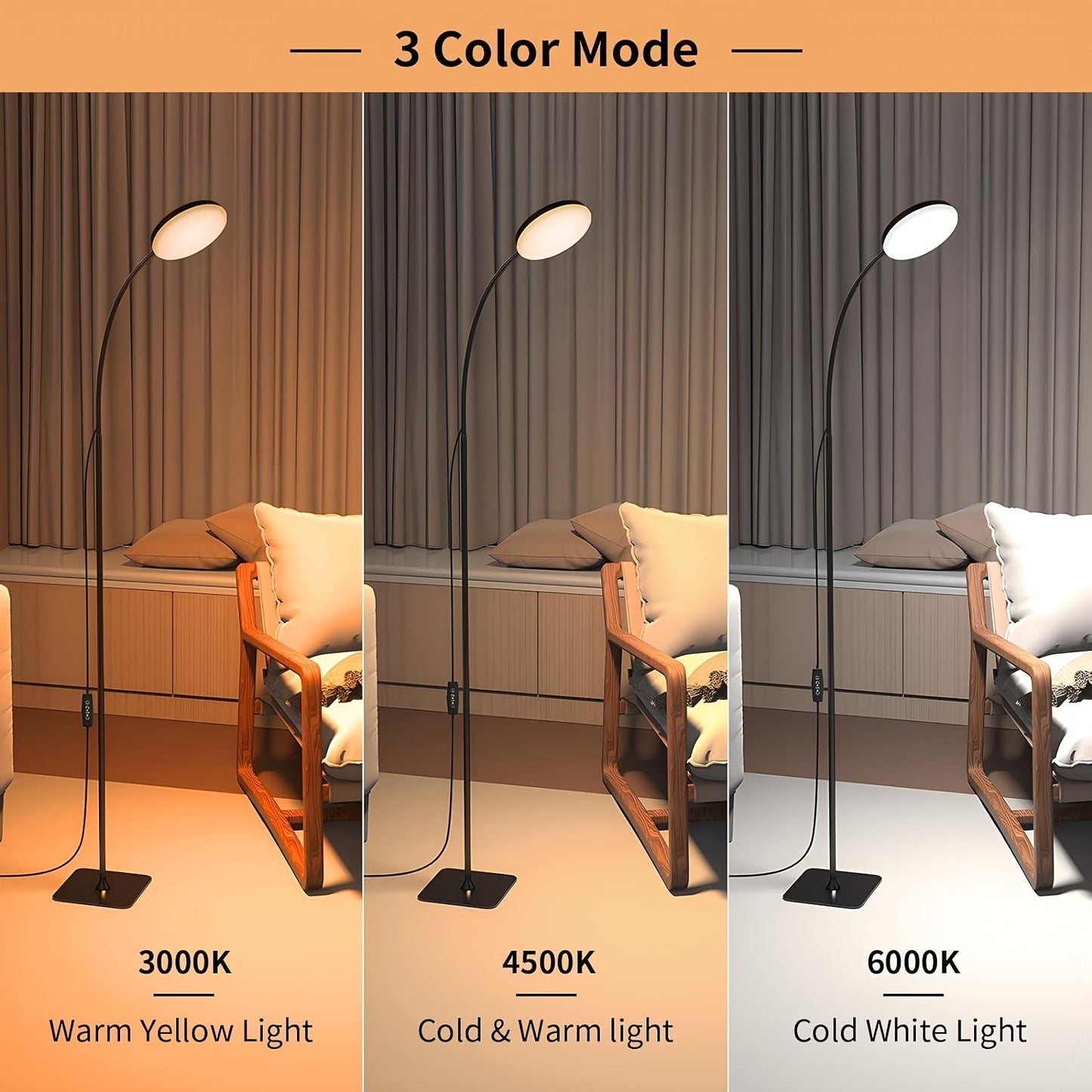 Flexible LED Stehlampe – Perfekt zum Lesen und Entspannen