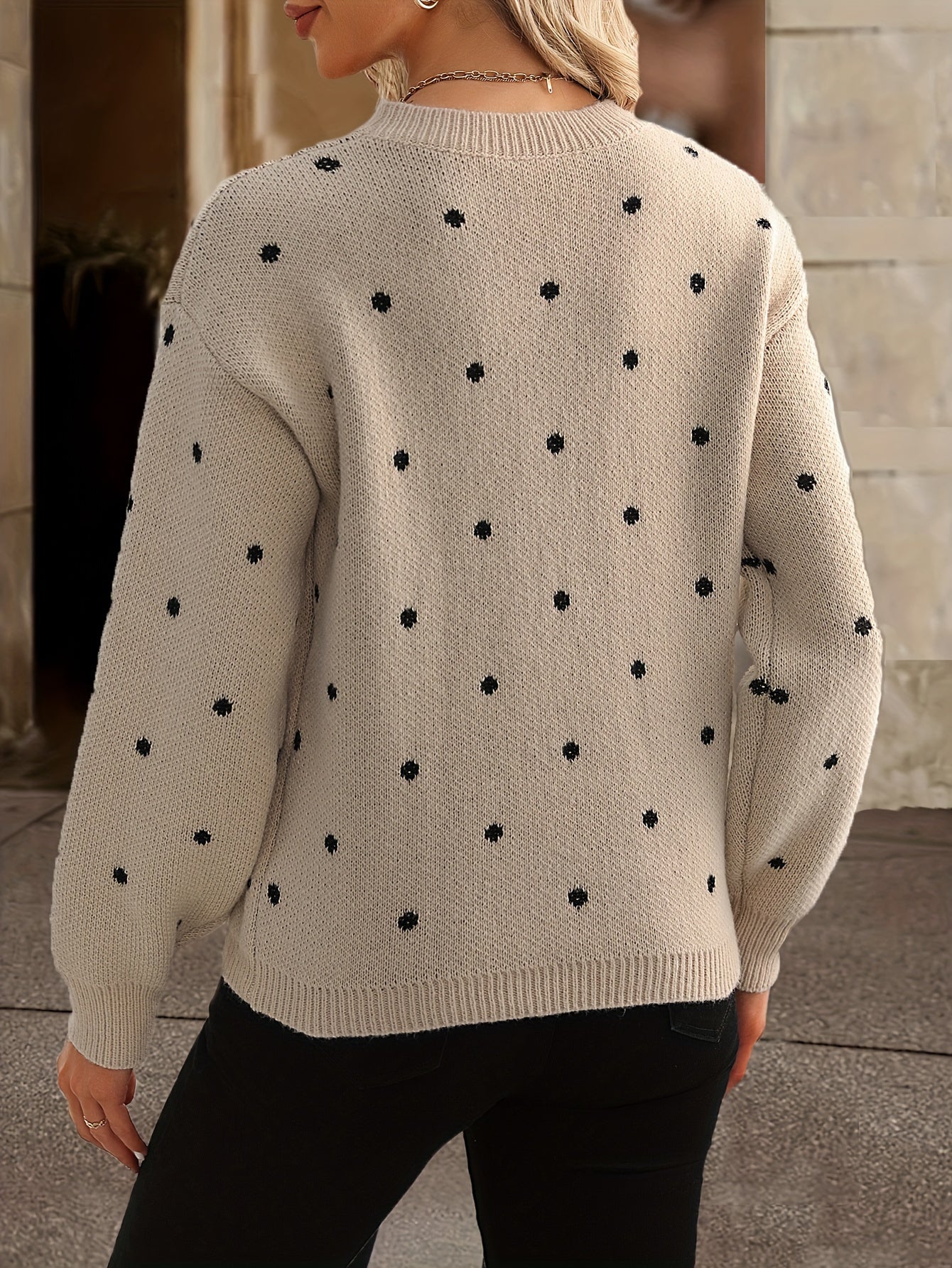 Zara Polka-Dot Pullover – Lässig und Stylisch für Damen im Herbst und Winter