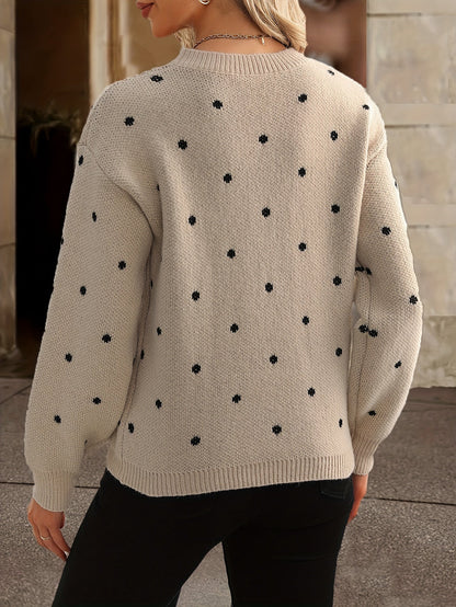 Zara Polka-Dot Pullover – Lässig und Stylisch für Damen im Herbst und Winter