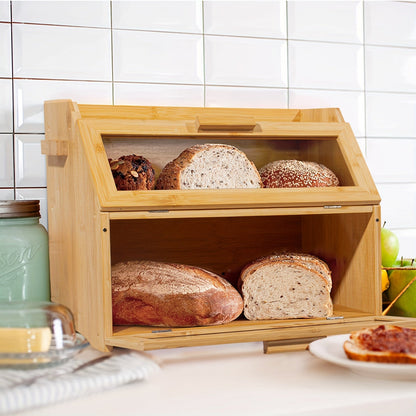 Bambus Brotdose mit Doppelten Regalen – Praktisch und Stilvoll