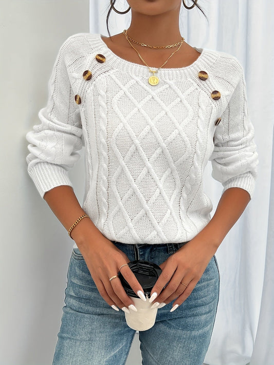 Luxus Knopfpullover – Bequem und stilvoll für jede Gelegenheit