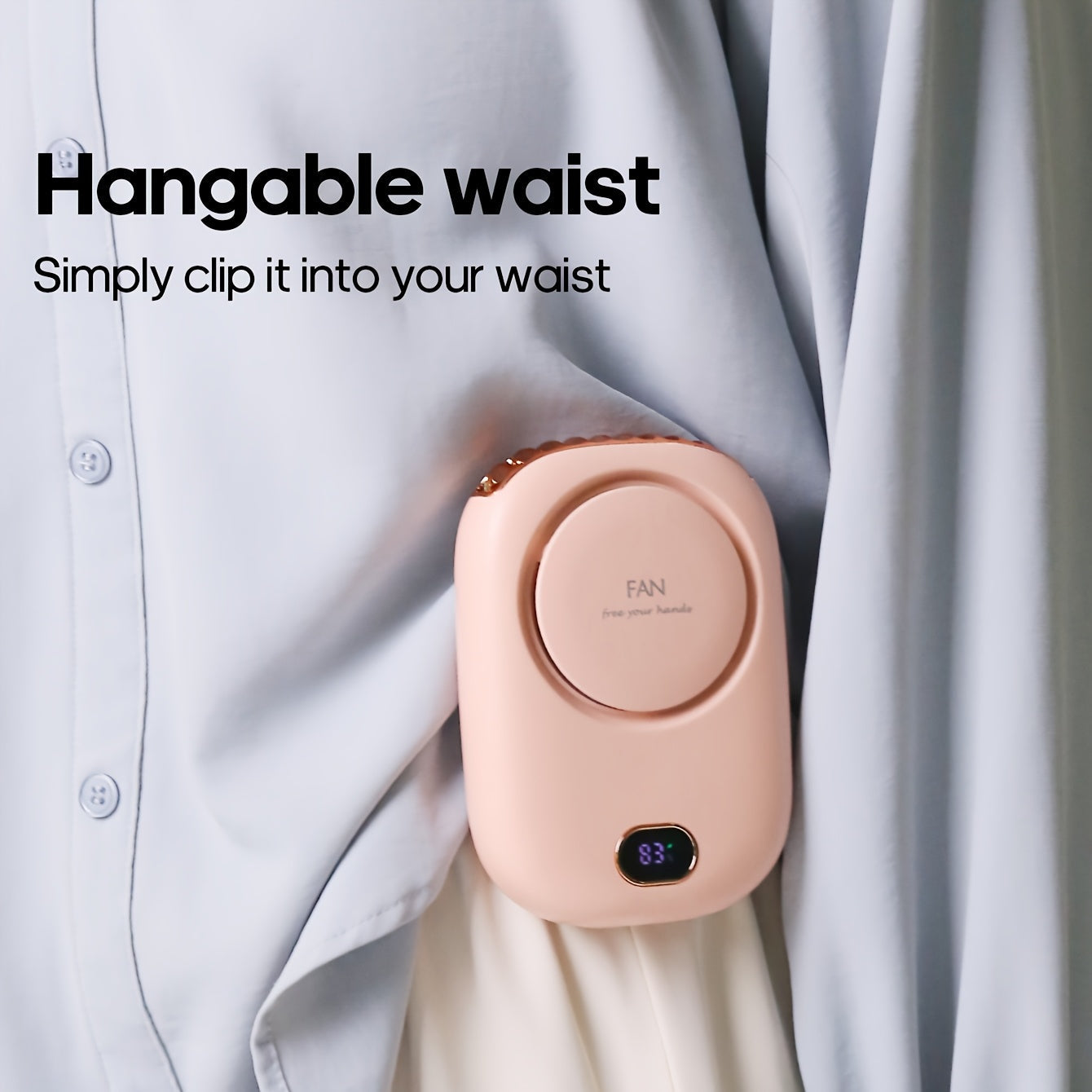 USB wiederaufladbarer Mini Nackenventilator – Leicht mit einstellbaren Geschwindigkeiten