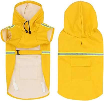 PupJoy - Reflektierende Hunde-Regenjacke mit Kapuze - Sicherer Nachtspaziergang
