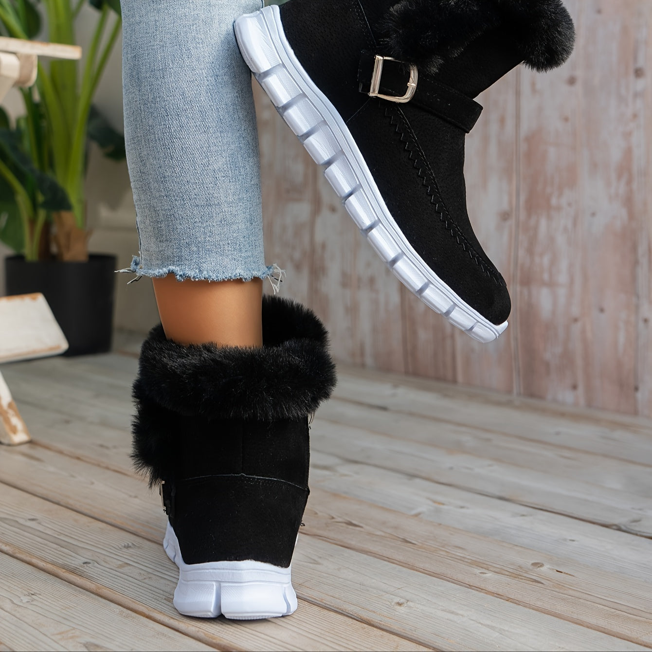 Warme Samt-Schneestiefel für Damen – Komfortabel und Stilvoll